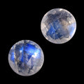 AA Rainbow Moonstone Set of 2 (Rnd 5 mm) 0.98 ctw Loose Gemstone - Sticky add to cart bar