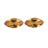 Premium Brazilian Citrine Set of 2 (Mrq 5x2.5 mm) 0.24 ctw