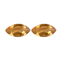 Premium Brazilian Citrine Set of 2 (Mrq 6x3 mm) 0.40 ctw