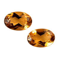 Premium Brazilian Citrine Set of 2 (Ovl 6x4 mm) 0.67 ctw