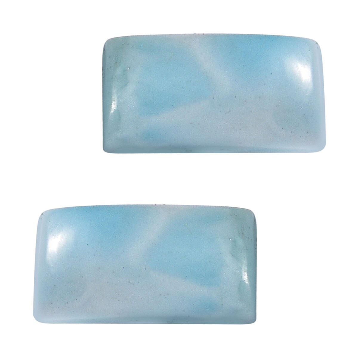 Larimar Set of 2 (Bgt 7x3.5 mm) 1.23 ctw