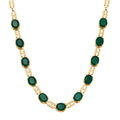 EverTrue Verde Onyx 25.00 ctw Paperclip Necklace in 18K Yellow Gold Plated 18 Inches - Sticky add to cart bar