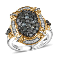 06th Apr TLV Narsipatnam Alexandrite, White Zircon Ring in 18K Vermeil YG and Rhodium Over Sterling Silver (Size 10.0) 1.50 ctw