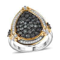 06th Apr TLV Narsipatnam Alexandrite, White Zircon Ring in 18K Vermeil YG and Rhodium Over Sterling Silver (Size 10.0) 1.50 ctw