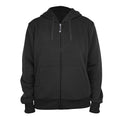 Hanton Black Fleece Zip Front Hoodie with Pockets - S (Ships in 5-7 Days) - Sticky add to cart bar