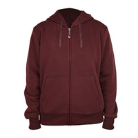 Hanton Black Fleece Zip Front Hoodie with Pockets - S (Ships in 5-7 Days)