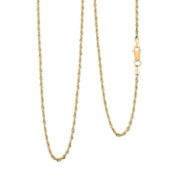 1.5mm Rope Chain Necklace in 14K Yellow Gold 1.50 Grams 19 Inches