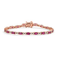 Epic Deal Premium Radiant Ember Garnet, Multi Gemstone Bracelet in 18K Vermeil RG Over Sterling Silver (6.50 In) 6.05 ctw - Sticky add to cart bar