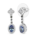 D'Joy Peacock Tanzanite and Multi Gemstone 1.75 ctw Celestial Elegance Earrings in Rhodium Over Sterling Silver - Sticky add to cart bar