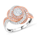 Modani 950 Platinum and 18K Rose Gold Natural Pink and White Diamond Ring (Size 7.0) (5.35 g) 1.29 ctw - Sticky add to cart bar
