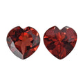 Mozambique Garnet Set of 2 (Hrt 6 mm) 1.64 ctw Loose Gemstone - Sticky add to cart bar