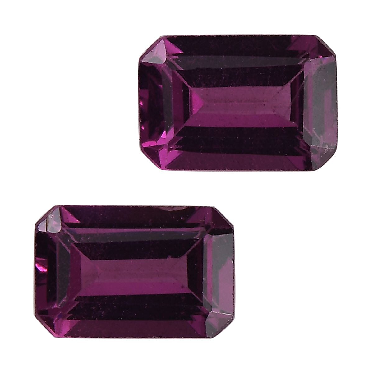Orissa Rhodolite Garnet Set of 2 (Oct 6x4 mm) 1.18 ctw
