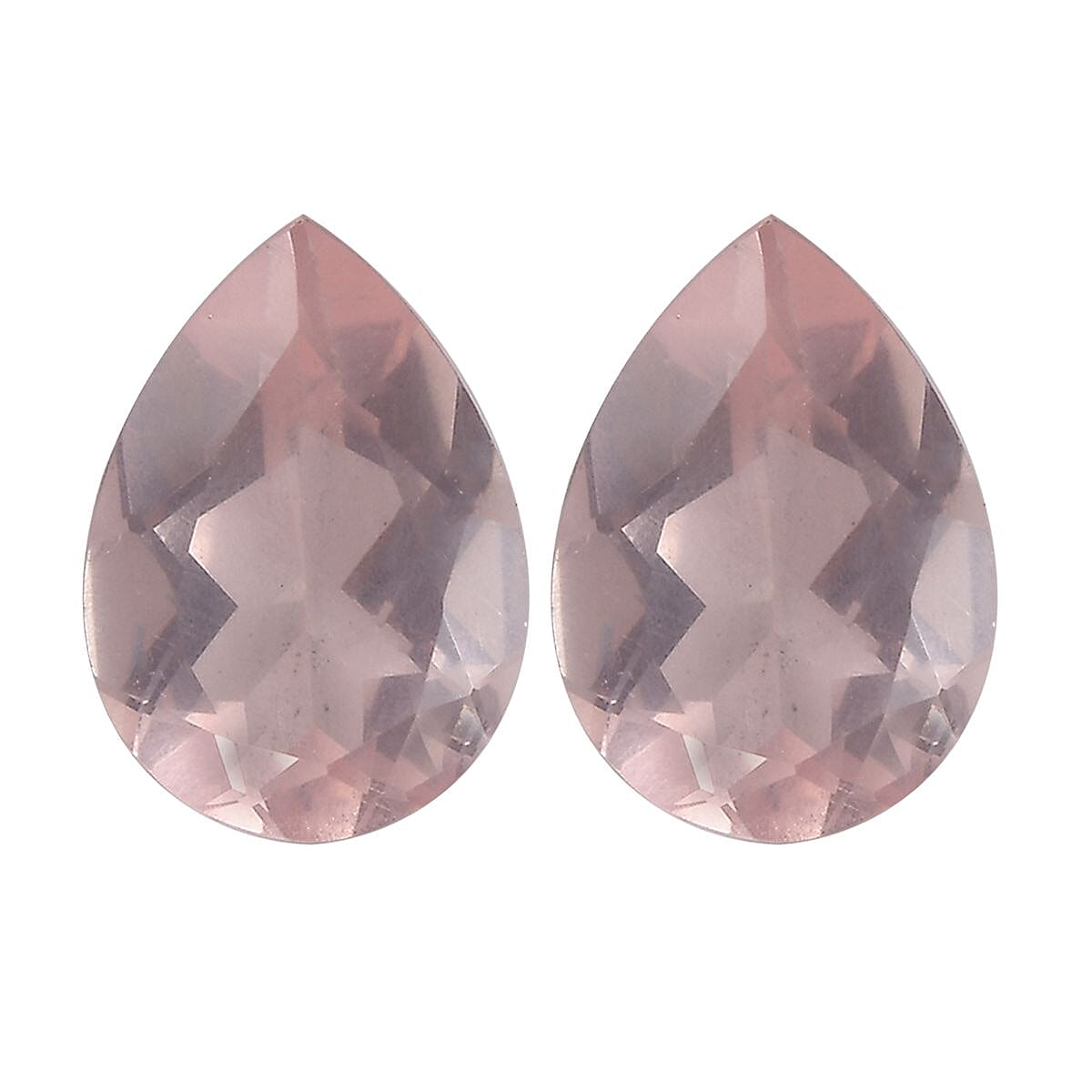 AA Galilea Rose Quartz Set of 2 (Pear 7x5 mm) 1.07 ctw