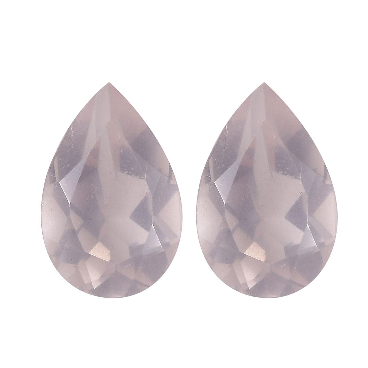AA Galilea Rose Quartz Set of 2 (Pear 9x6 mm) 2.20 ctw