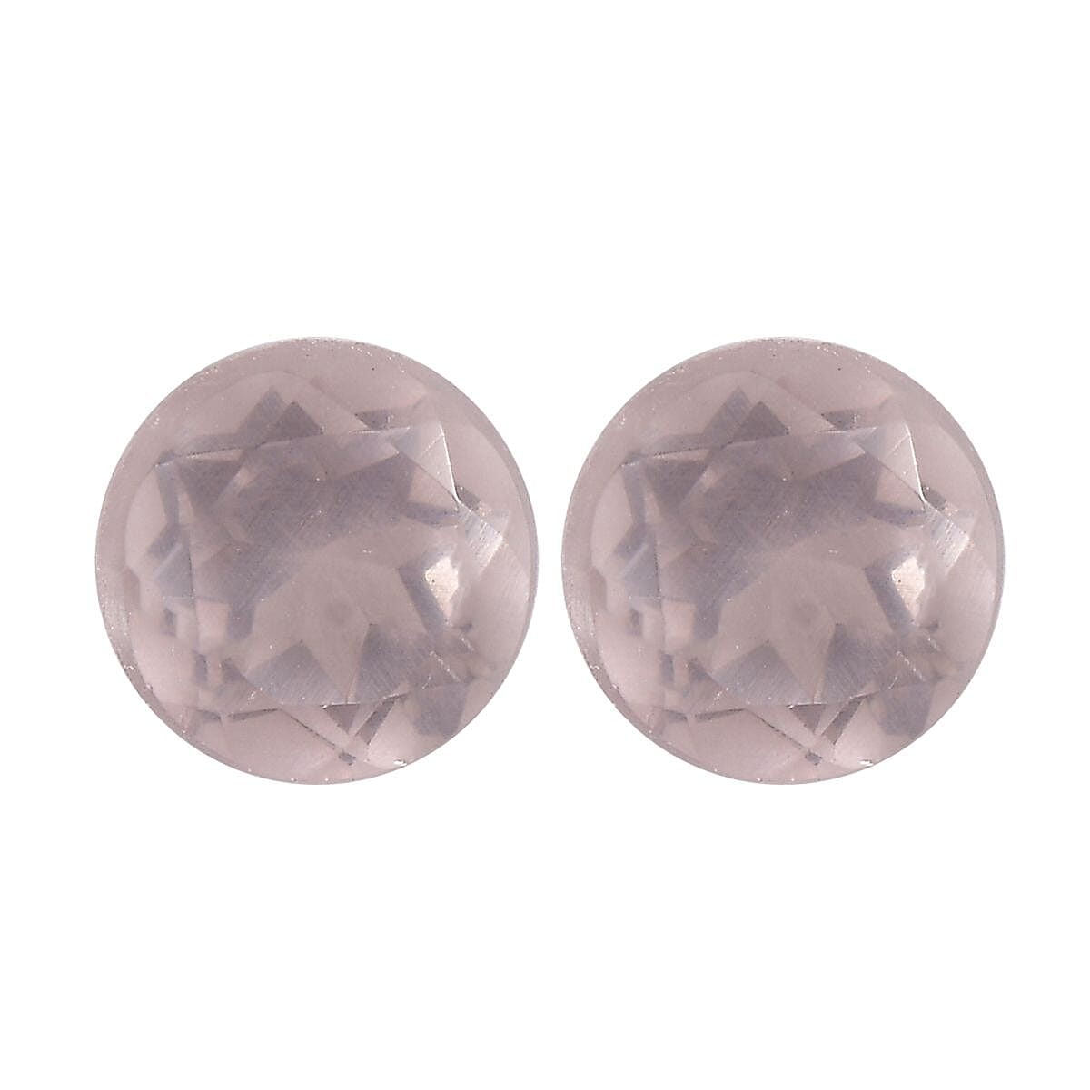 Galilea Rose Quartz Set of 2 (Rnd 5 mm) 1.01 ctw