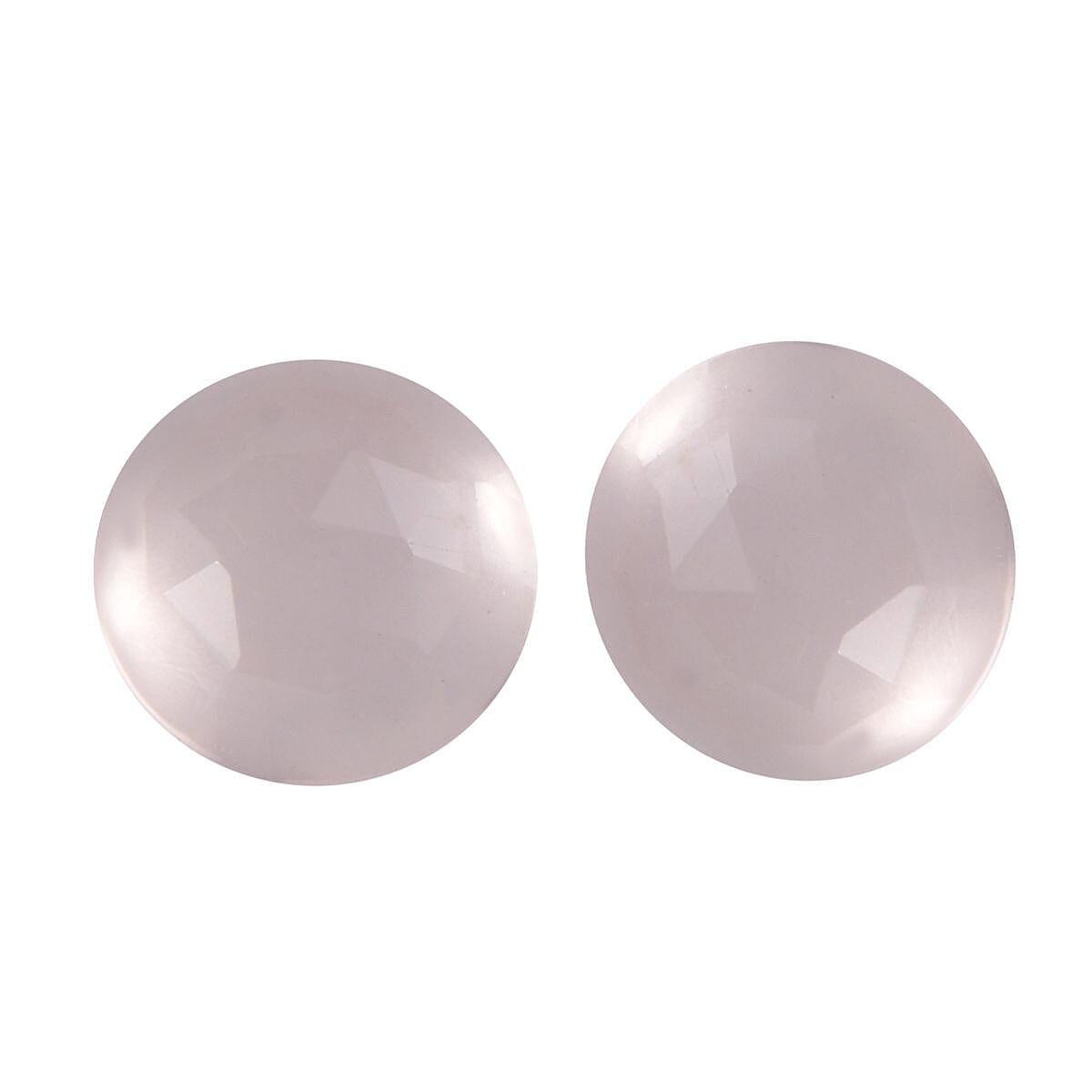 Galilea Rose Quartz Set of 2 (Rnd 5 mm) 0.87 ctw