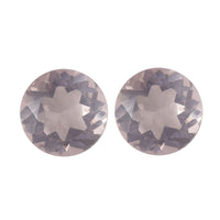 Galilea Rose Quartz Set of 2 (Rnd 6 mm) 1.58 ctw