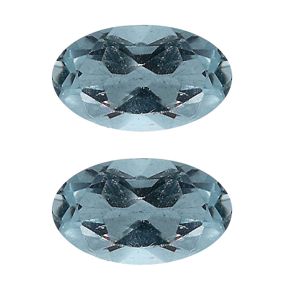 Sky Blue Topaz Set of 2 (Oval 5x3 mm) 0.49 ctw