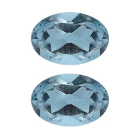 Sky Blue Topaz Set of 2 (Ovl 6x4 mm) 1.04 ctw Loose Gemstone