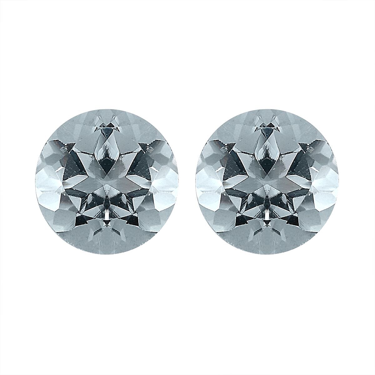Sky Blue Topaz Set of 2 (Rnd 6 mm) 1.25 ctw Loose Gemstone