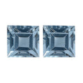 Sky Blue Topaz Set of 2 (Sqr 5 mm) 1.55 ctw Loose Gemstone - Sticky add to cart bar