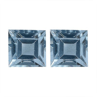 Sky Blue Topaz Set of 2 (Sqr 5 mm) 1.55 ctw Loose Gemstone