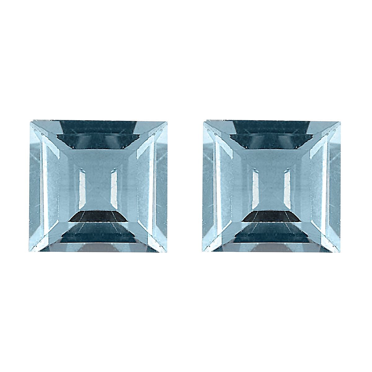 Sky Blue Topaz Set of 2 (Sqr 6 mm) 2.34 ctw Loose Gemstone