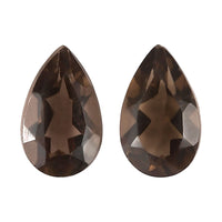 Brazilian Smoky Quartz Set of 2 (Pear 5x3 mm) 0.35 ctw
