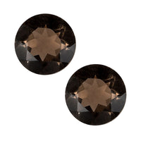 Brazilian Smoky Quartz Set of 2 (Rnd 5 mm) 0.82 ctw