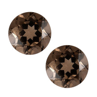 Brazilian Smoky Quartz Set of 2 (Rnd 8 mm) 3.25 ctw