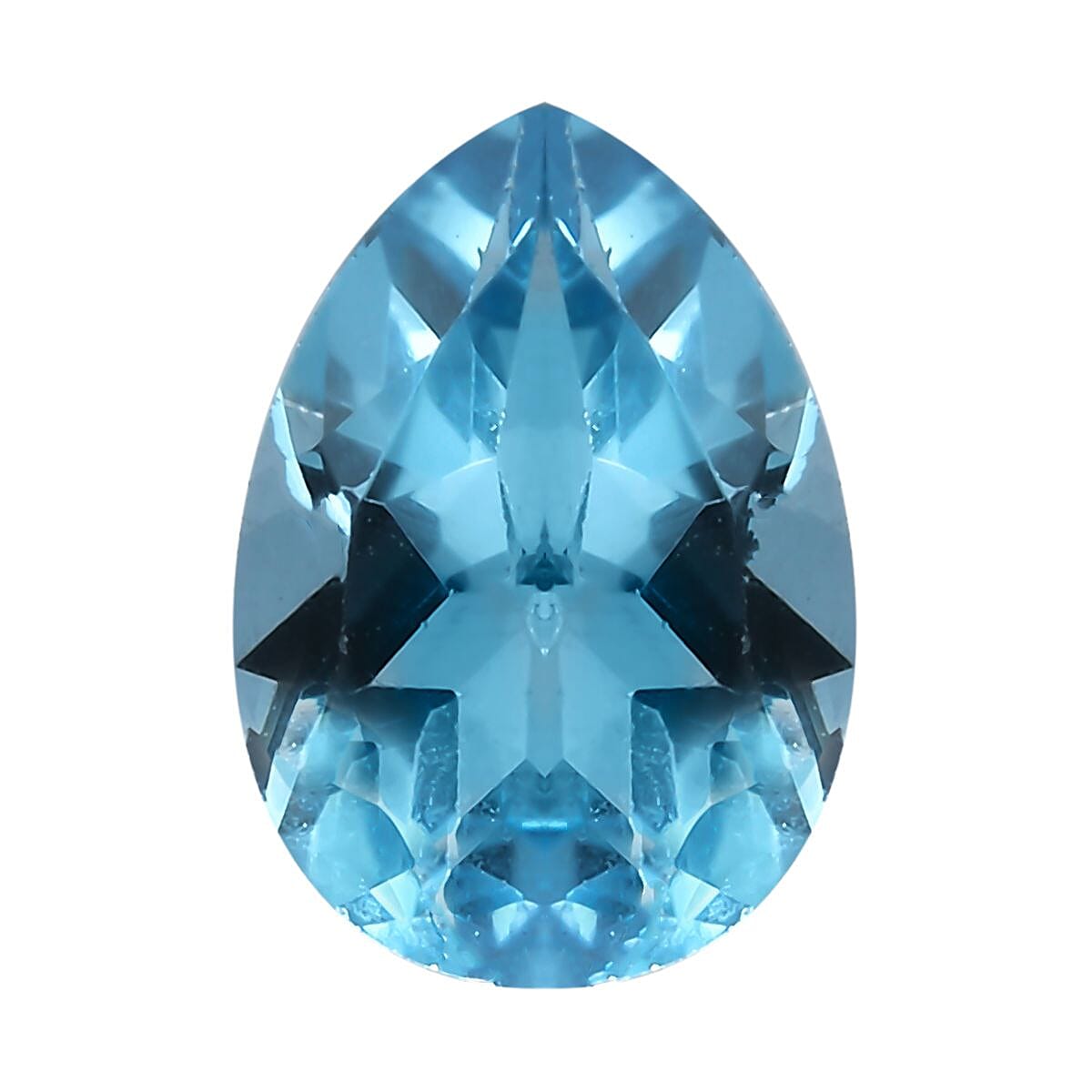 Swiss Blue Topaz (Pear 7x5 mm) 0.76 ctw Loose Gemstone