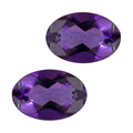 AA Uruguayan Amethyst Set of 2 (Oval 6x4 mm) 0.74 ctw - Sticky add to cart bar