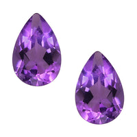 Uruguayan Amethyst Set of 2 (Pear 6x4 mm) 0.76 ctw