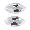White Topaz Set of 2 (Marquee 5x2.5 mm) 0.35 ctw - Sticky add to cart bar