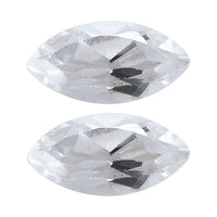 White Topaz Set of 2 (Mrq 6x3 mm) 0.50 ctw
