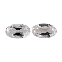 White Topaz Set of 2 (Oval 5x3 mm) 0.54 ctw