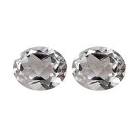 White Topaz Set of 2 (Oval 5x4 mm) 0.82 ctw
