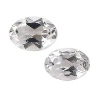 White Topaz Set of 2 (Oval 7x5 mm) 1.42 ctw