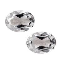 White Topaz Set of 2 (Oval 8x6 mm) 2.19 ctw