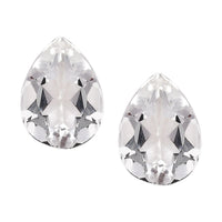 White Topaz Set of 2 (Pear 8x6 mm) 2.36 ctw