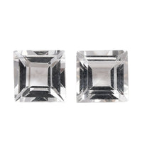 White Topaz Set of 2 (Sqr 6 mm) 2.60 ctw