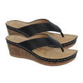 Alexis Bendel Black Julia Wedge Cushion Footbed Sandal - Size 6.0 - Sticky add to cart bar