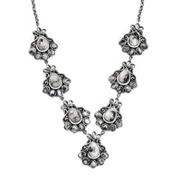D'Joy Artisan Crafted White Buffalo 20.65 ctw Necklace in Sterling Silver 18 Inches