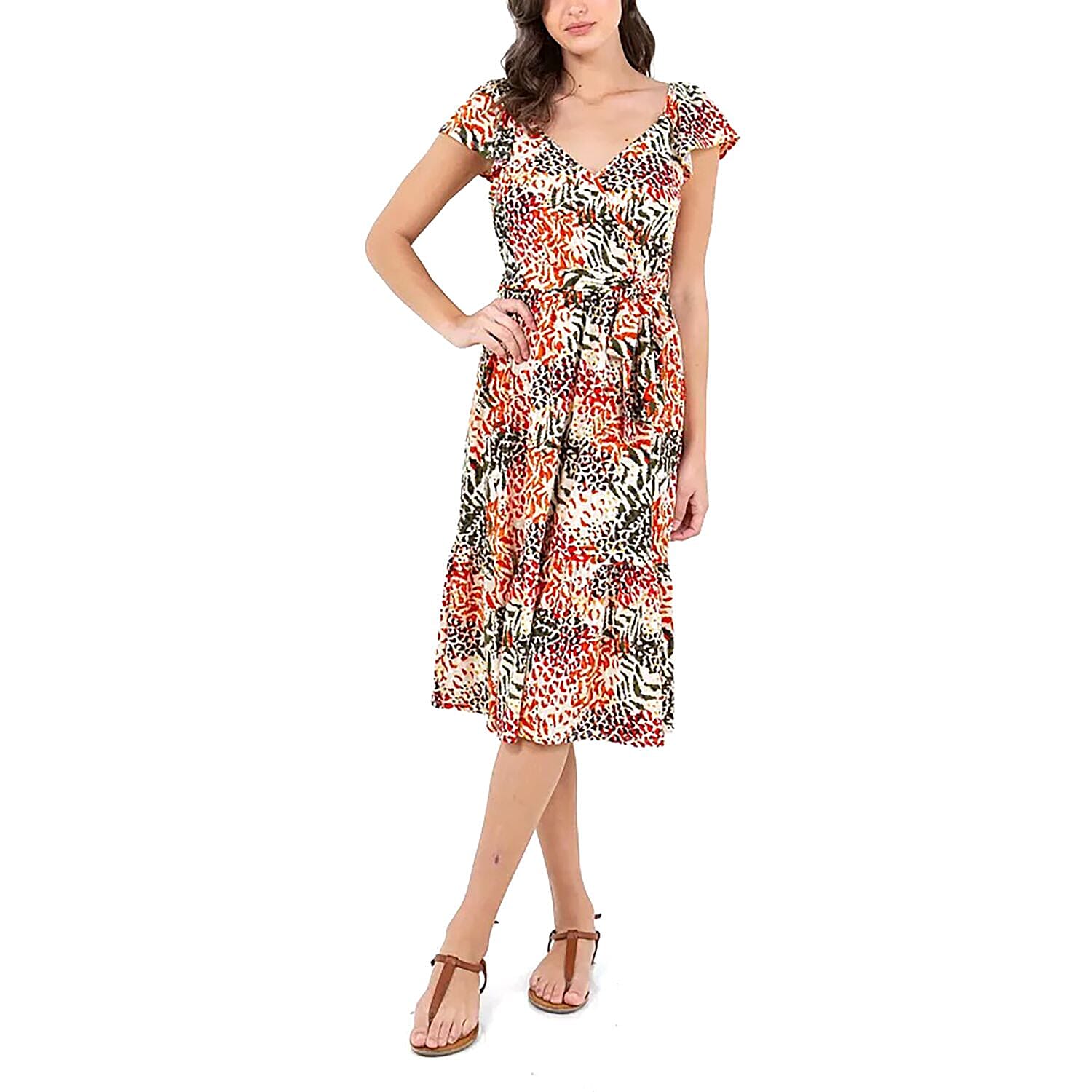 John Paul Richard Black Matte Jersey Dress with Waist Tie - S (Ships in 4-7 Days)