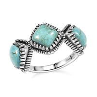 Artisan Crafted Premium Royston Turquoise Ring in Sterling Silver (Size 10.0) 4.50 ctw