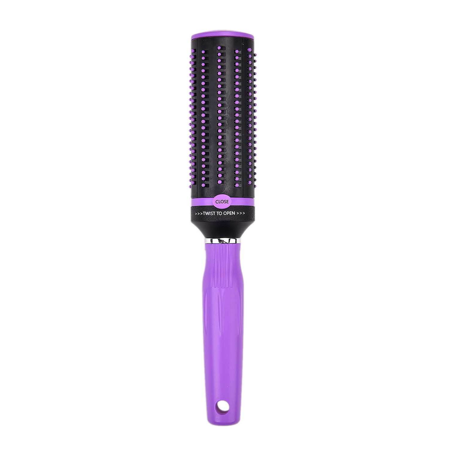 Purple and Black Rotating Easy Clean Comb