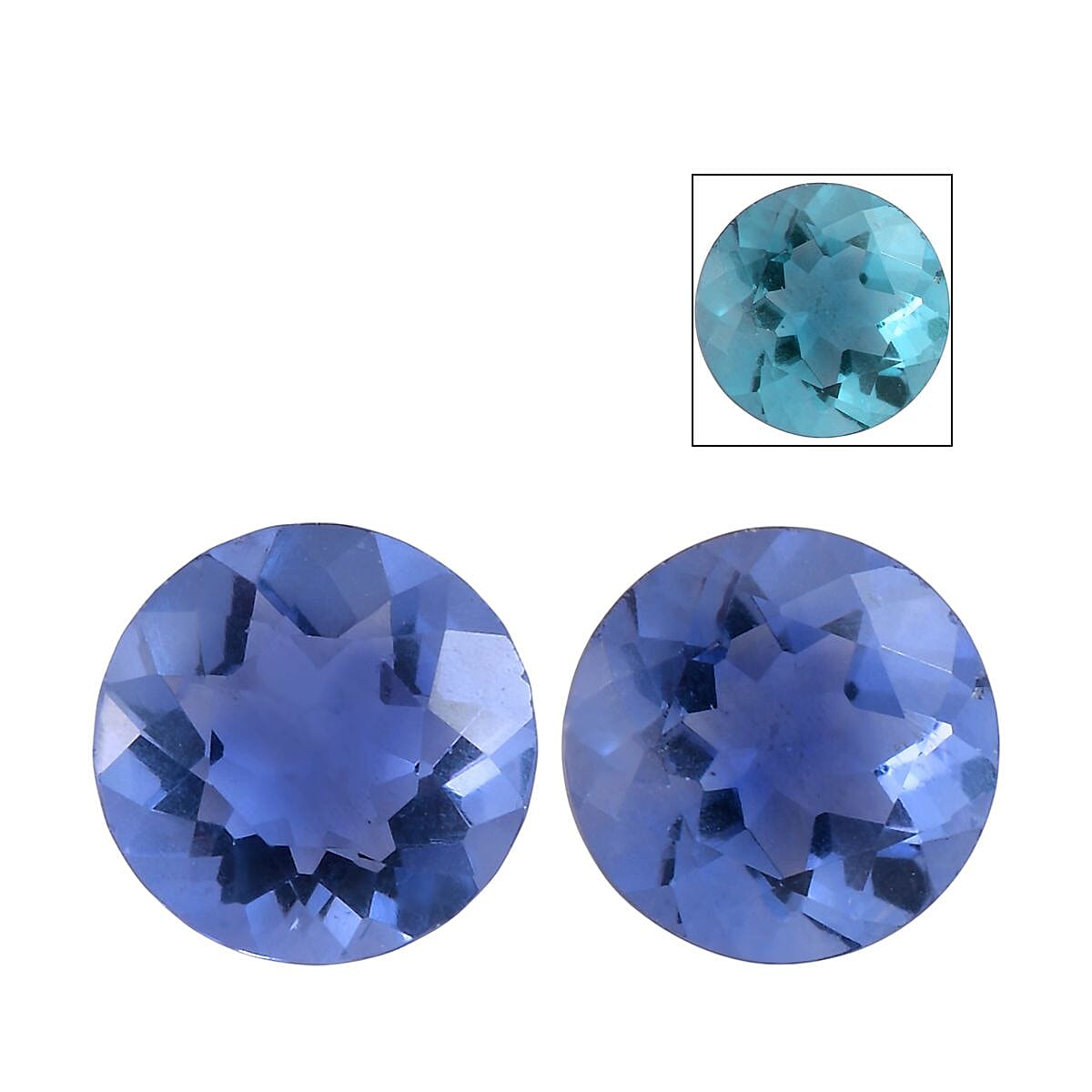 Color Change Fluorite (IR) Set of 3 (Rnd 6 mm) 1.59 ctw