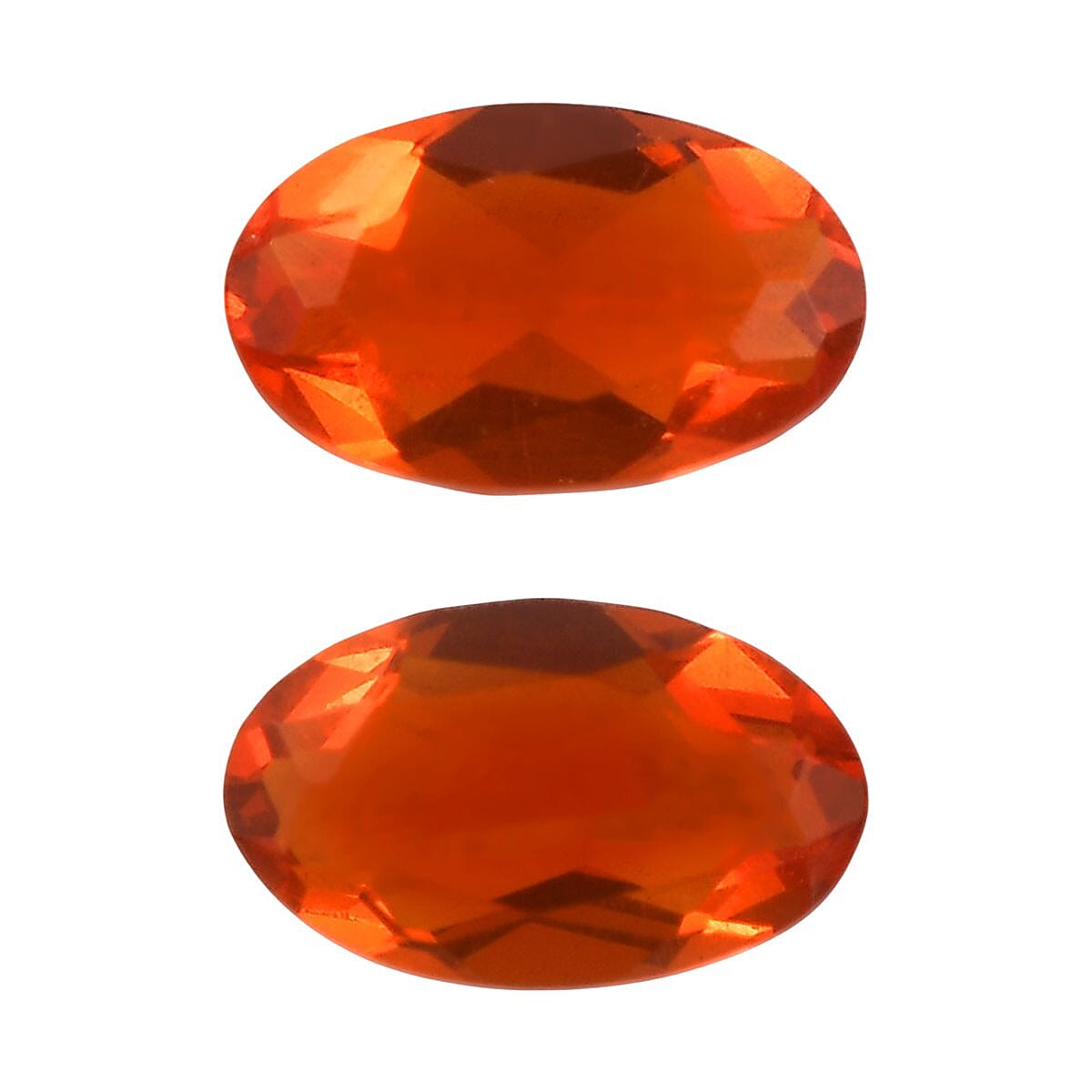 Premium Jalisco Fire Opal Set of 2 (Oval 5x3 mm) 0.26 ctw