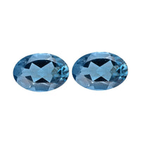 London Blue Topaz Set of 2 (Ovl 6x4 mm) 0.92 ctw