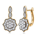 GP Royal Art Deco Collection Lab Grown Diamond G SI 1.00 ctw Earrings in 18K Vermeil YG Over Sterling Silver - Sticky add to cart bar